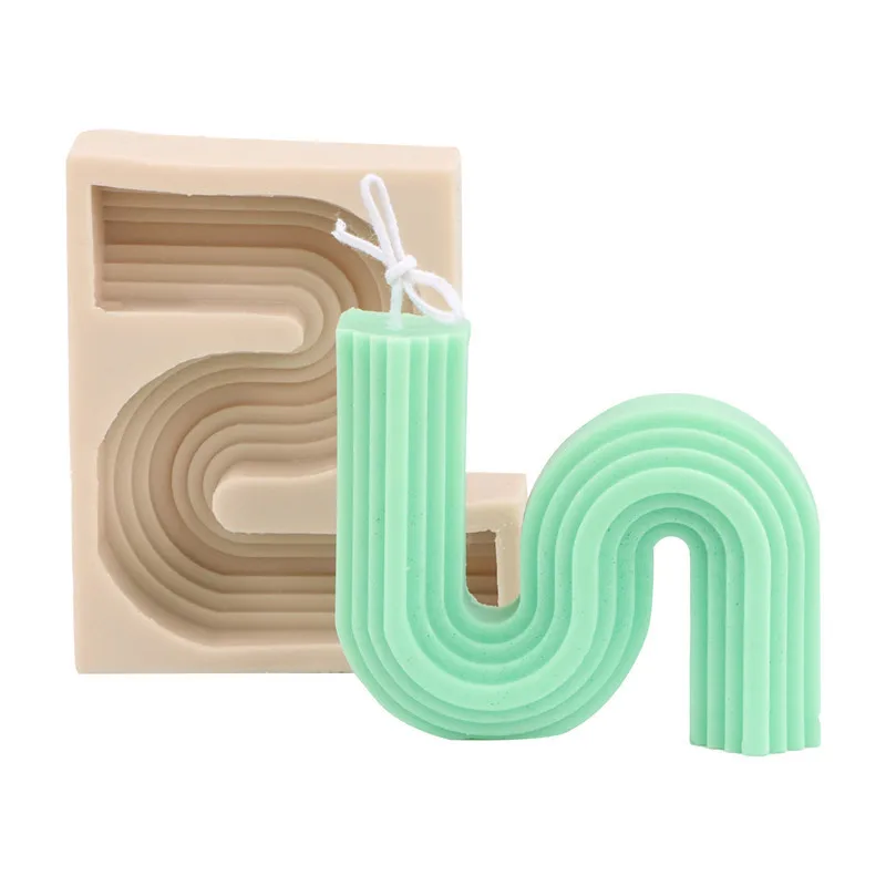 

Fusimai Wedding Atmosphere Layout Fragrant Soap Smoked Candles Baking Cake Silicone Geometric Candle Mold