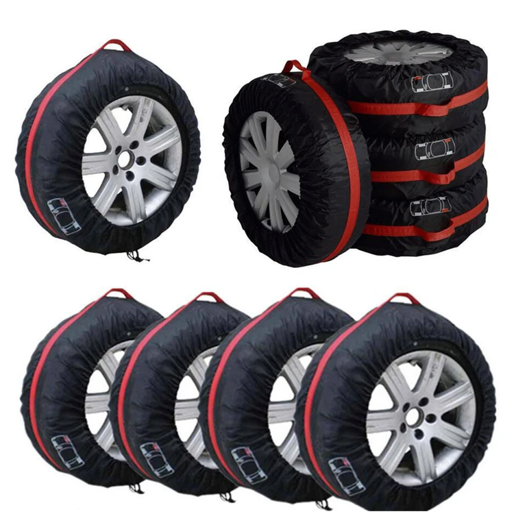 4pcs/set Spare Tire Cover Case Winter And Summer Car Tire Storage ...