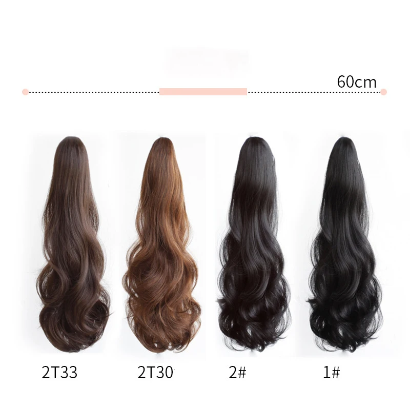 

Ponytail Wig Tiger Clip Wavy Curly Long Hair Chemical Fiber Curly Hair Clip Ponytail Wholesale