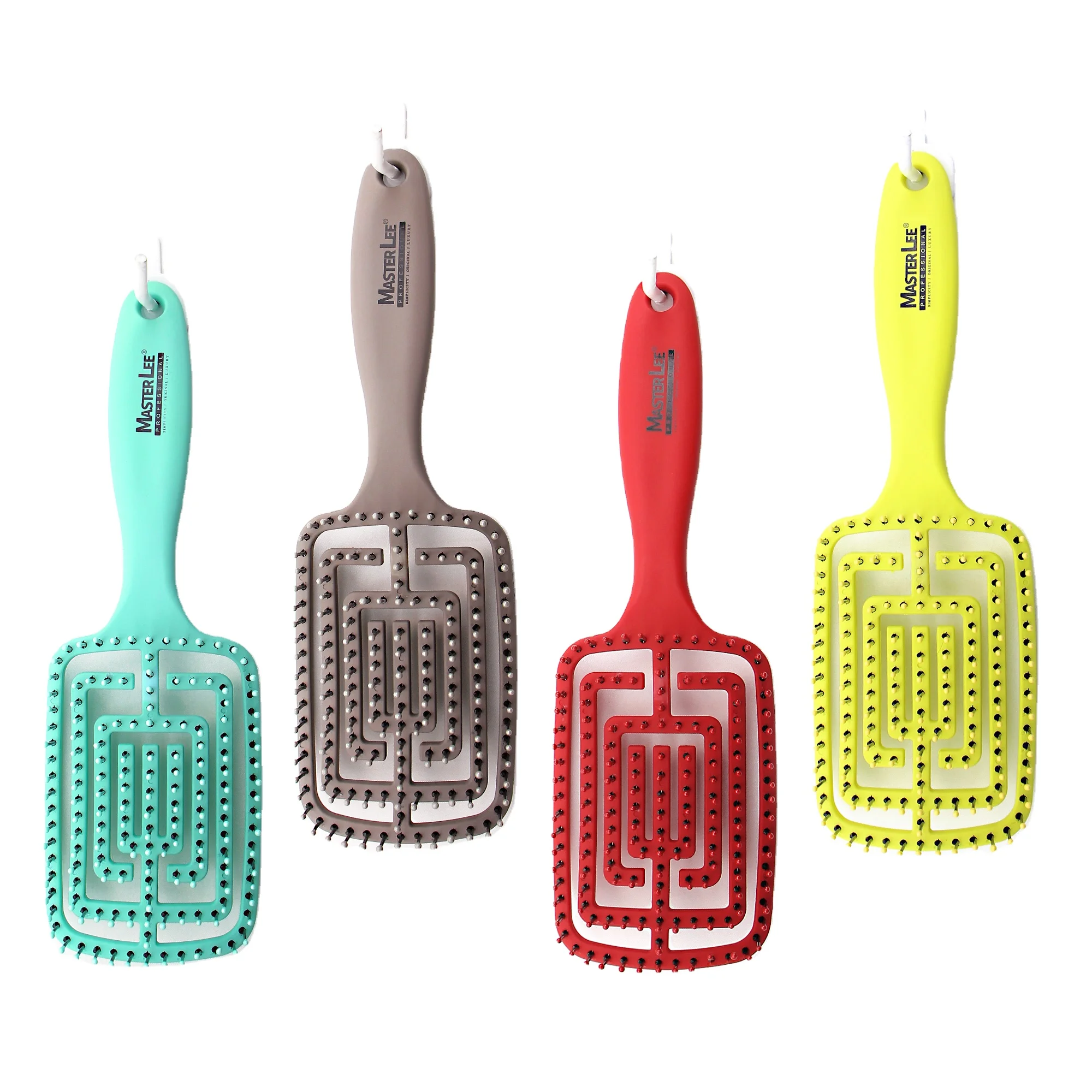 

Masterlee custom logo massage brush vent brush, Yellow,red,blue,grey