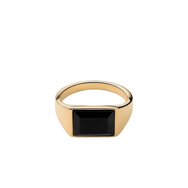 

Yadoo Vermeil Jewelry S925 Sterling Silver 18k Gold Plated Men Fashion Design Enamel Ring, Vermeil,silver,rose gold