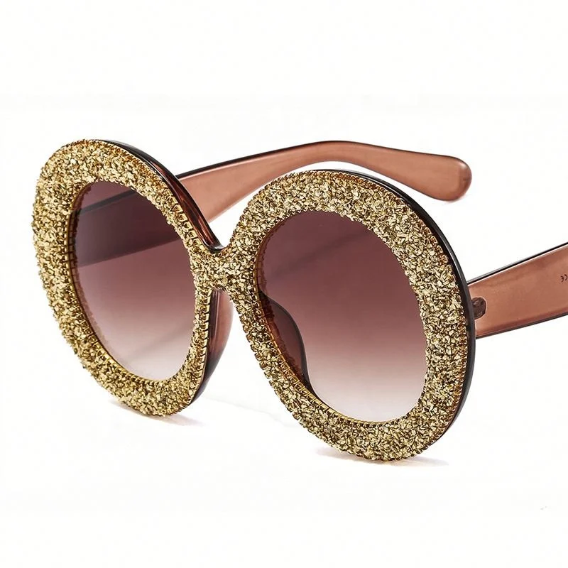 

Classic Diamond Sunglasses Women's Glitter Pink Rhinestone Round Sunglasses, Colors