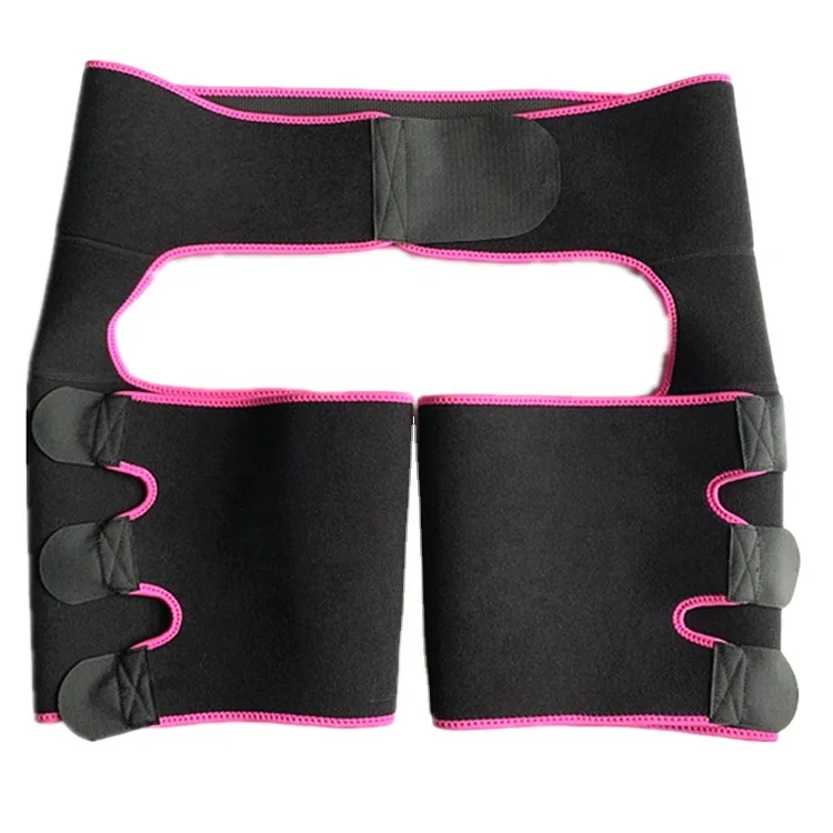 

New Upgrade Thigh Trimmer Neoprene Weight Loss Low Back Support Waist Trainer High Waist Butt Lifter Sweat Belt, Black&pink