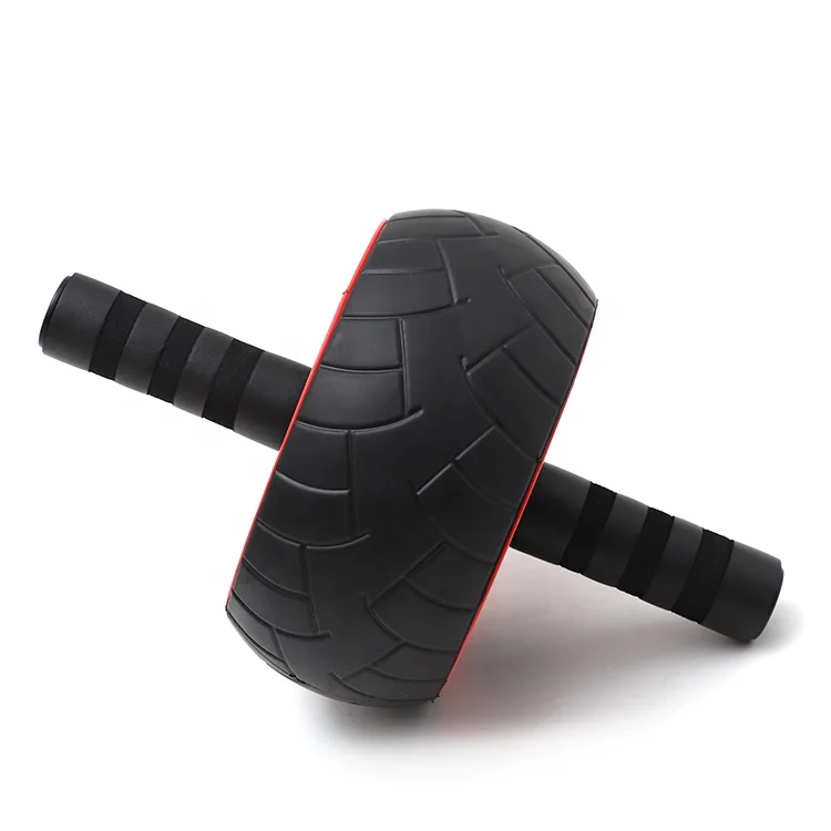 

YiWu Free Shipping Abs Roller Abdominal Muscle Exercise Set Knee Pad Gym Wheels Ab Wheel, Black