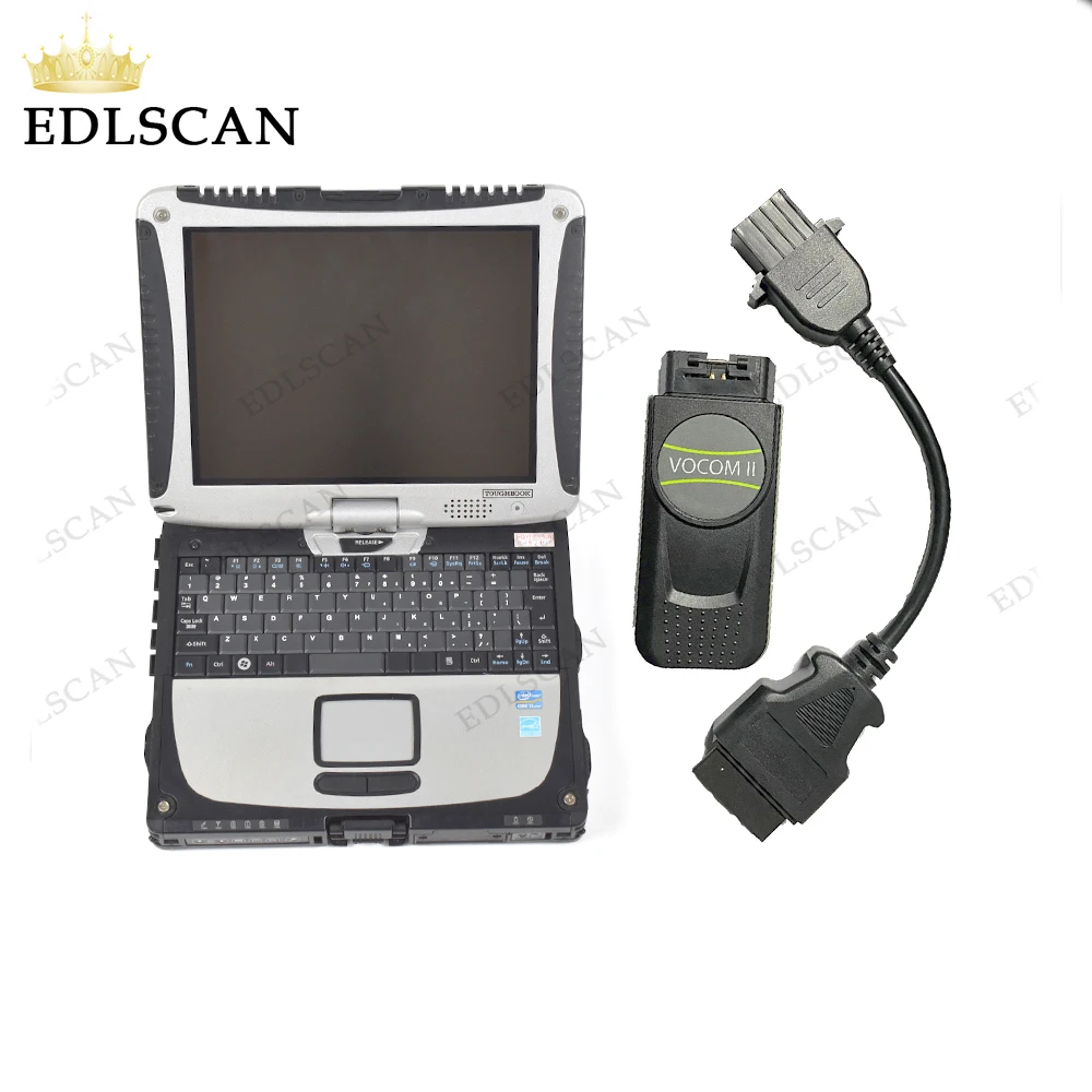 

Toughbook CF 19 for VOCOM II adapter 88894200 and diagnostic Cables truck excavator diagnostic tool