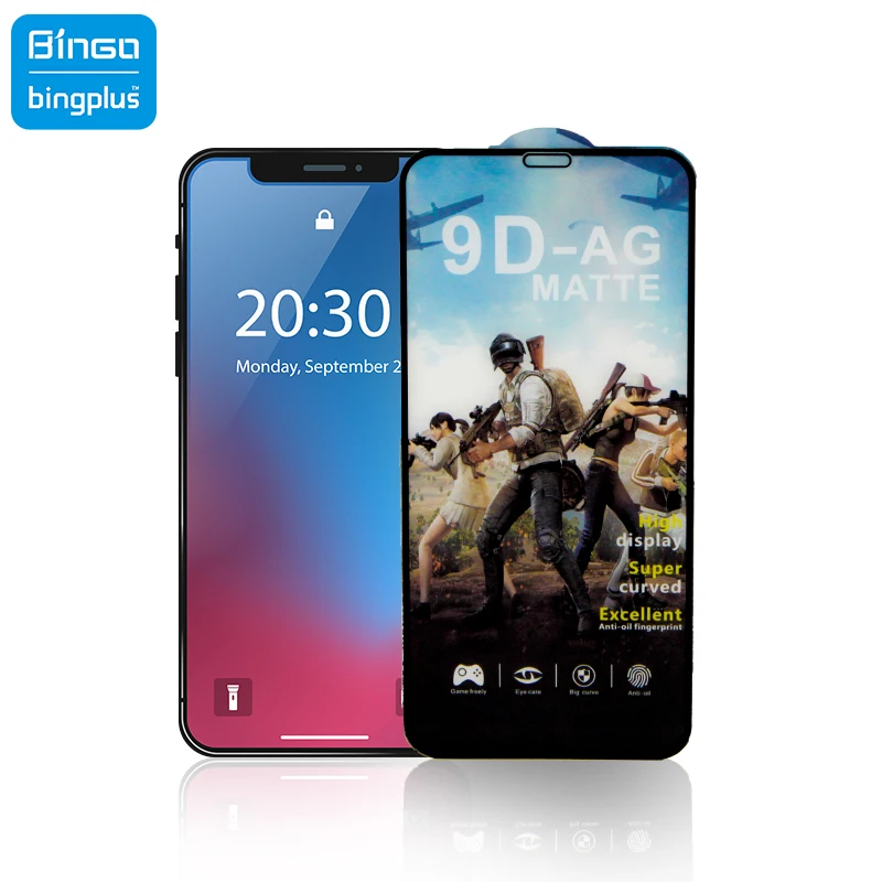 

9H mobile phone game glass anti-fingerprint tempered glass screen protector full cover 9D AG Matte be available for IPHONE 11