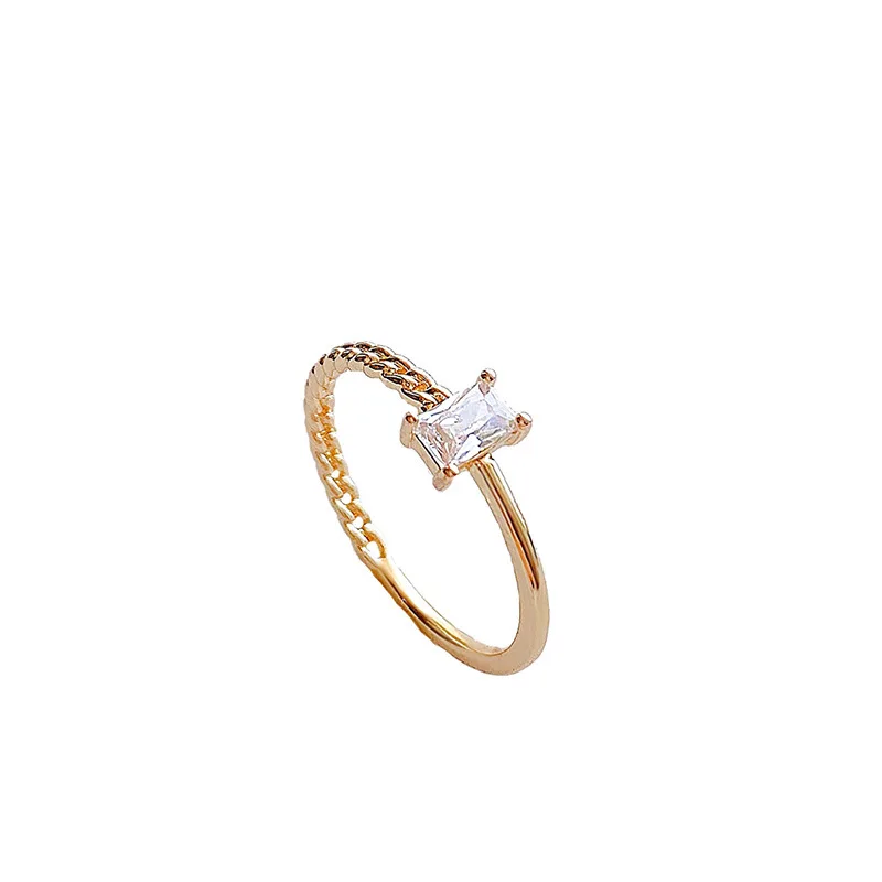 

Retro open ring women Japan Korea simple pearl zircon ring