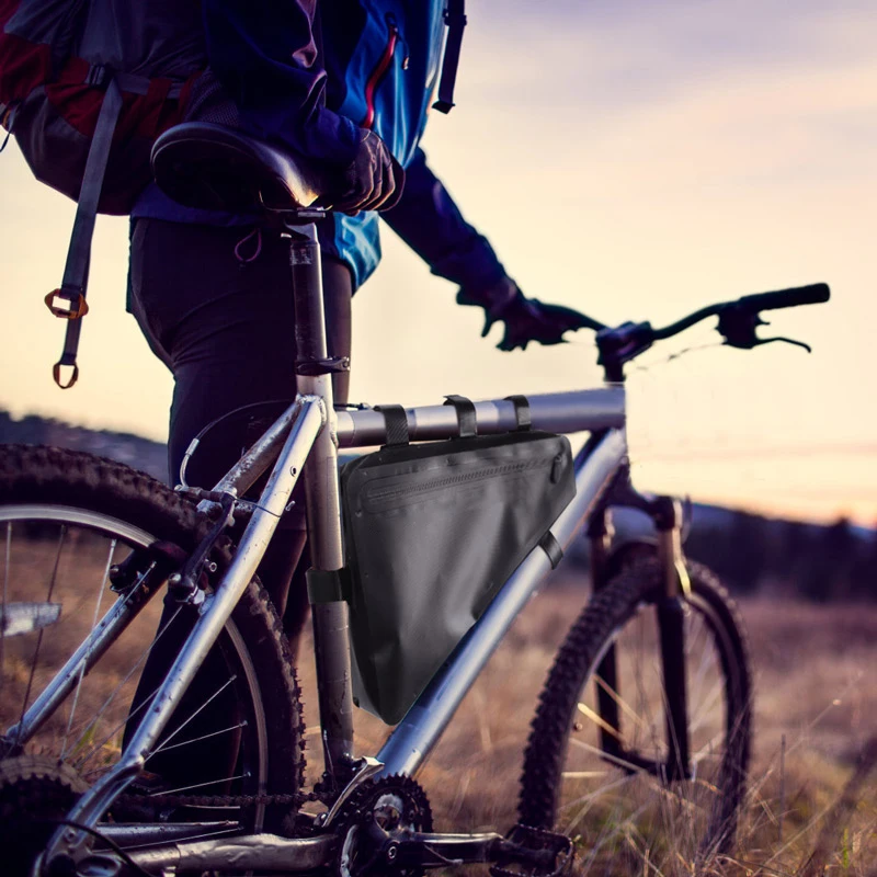

10% OFF Customized Durable Bike Transport Storage Bag PVC Waterproof Cycling Triangle Frame Bag, Black