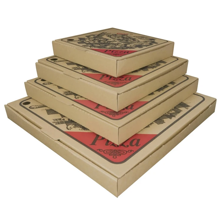 China Suppliers Design Biodegradable Pizza Boxes Custom Size Printed