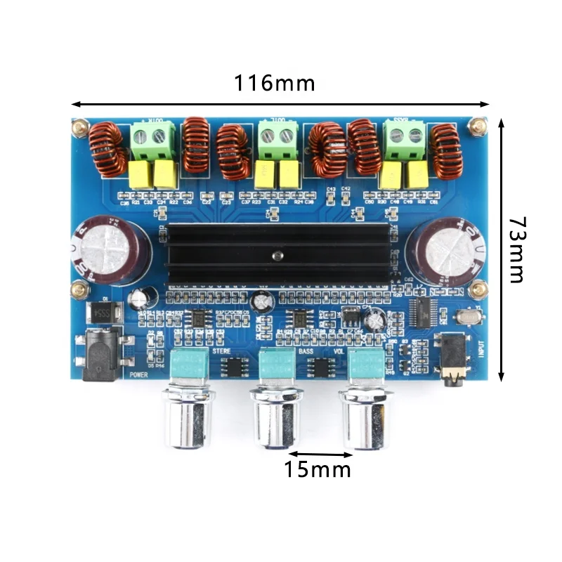 

XH-A305 100W+2*50W High Power AUX TPA3116D2 2.1 Channel Stereo BLE 5.0 Class D Digital Audio Power Amplifier Board