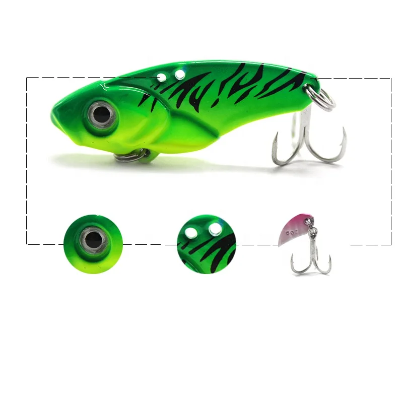 

In stock metal vibration VIB lure 5g 7g 10g 15g 20g zinc alloy with blood hook fishing artificial hard vib bait, 9 colors