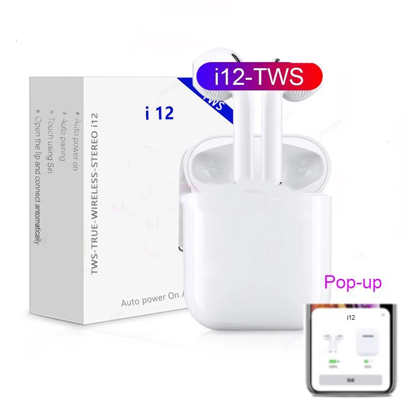 
Free Sample i12 TWS Earbuds Bluetooth 5.0 Wireless Earphone Noise Cancelling Headphones Touch Control i12 Wireless Earbuds 
