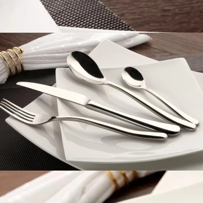 

304 Stainless Steel Tableware Spoon Moonlight Series Stainless Steel Knife Fork and Spoon Small Gift Set Coffee Spoon