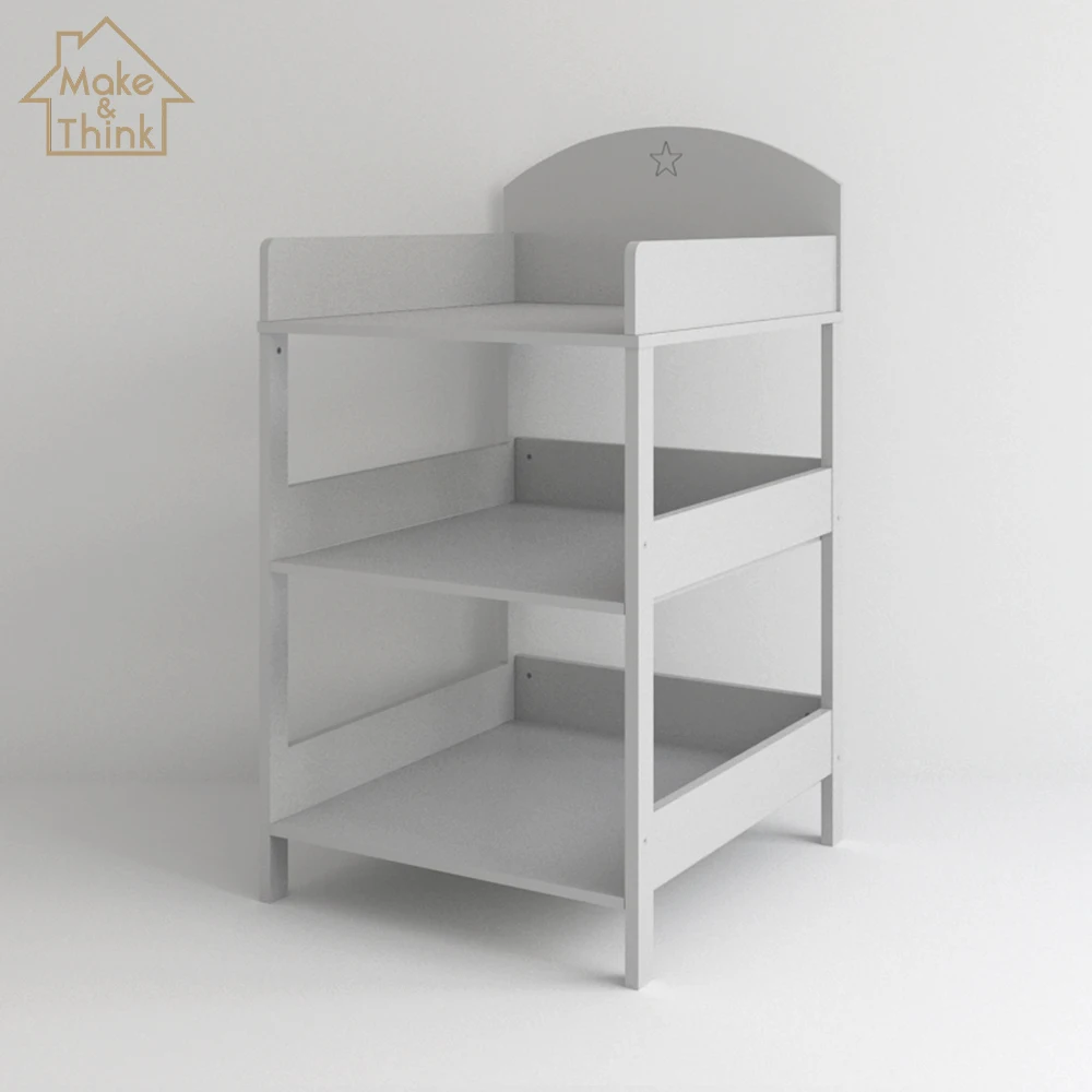 
Baby kids bath wooden nappy diaper changing station table storage a langer 