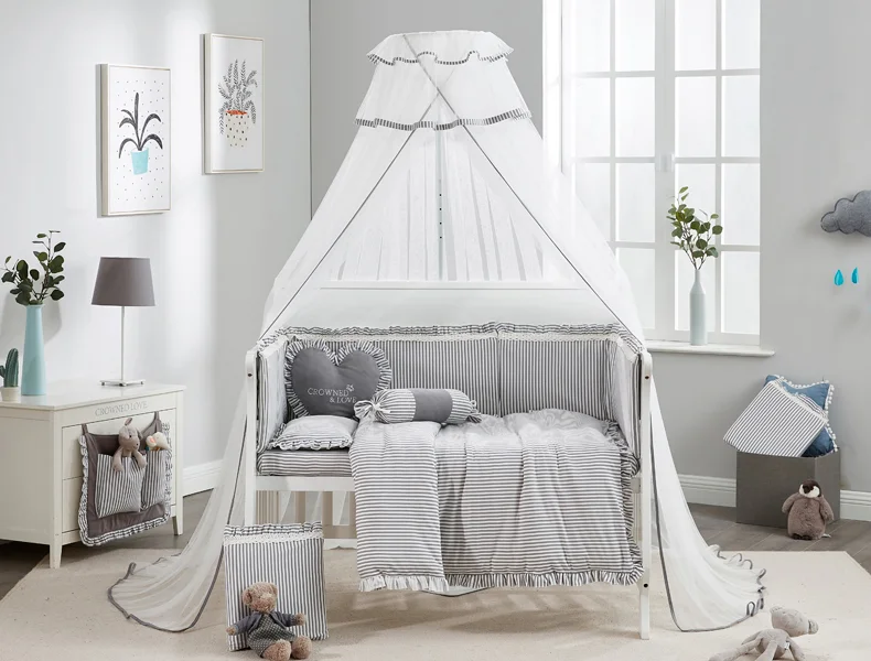 Cl Baby Crib Mosquito Net With Stand Baby Cot Cute Cartoon Animal Baby