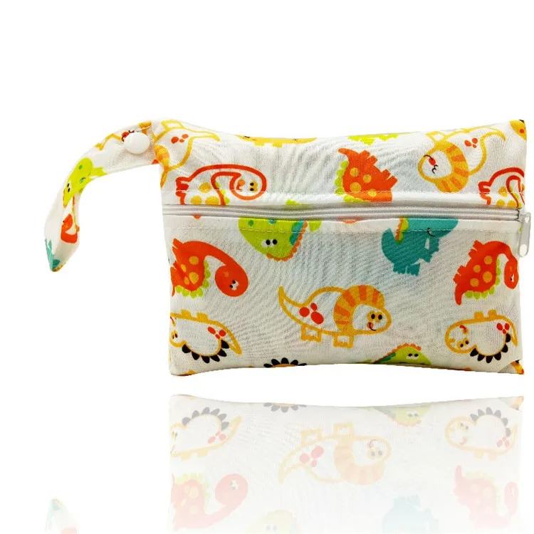 

Lazy Rabbit mini stroller wet bag with single pocket with high quality zipper for baby waterproof reusable diaper bag, More than 20 prints in stock