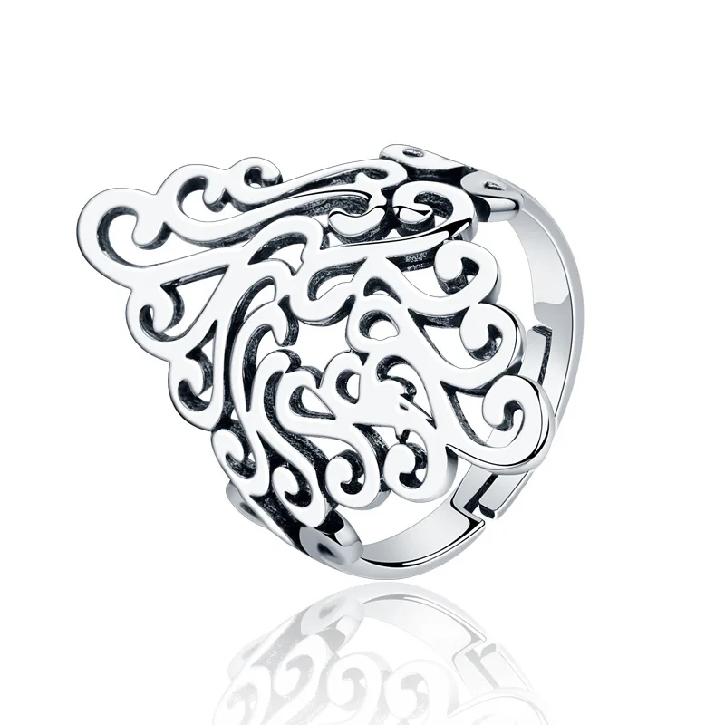 

Vintage Women 925 Sterling Silver Flower Pattern Rings Factory Price