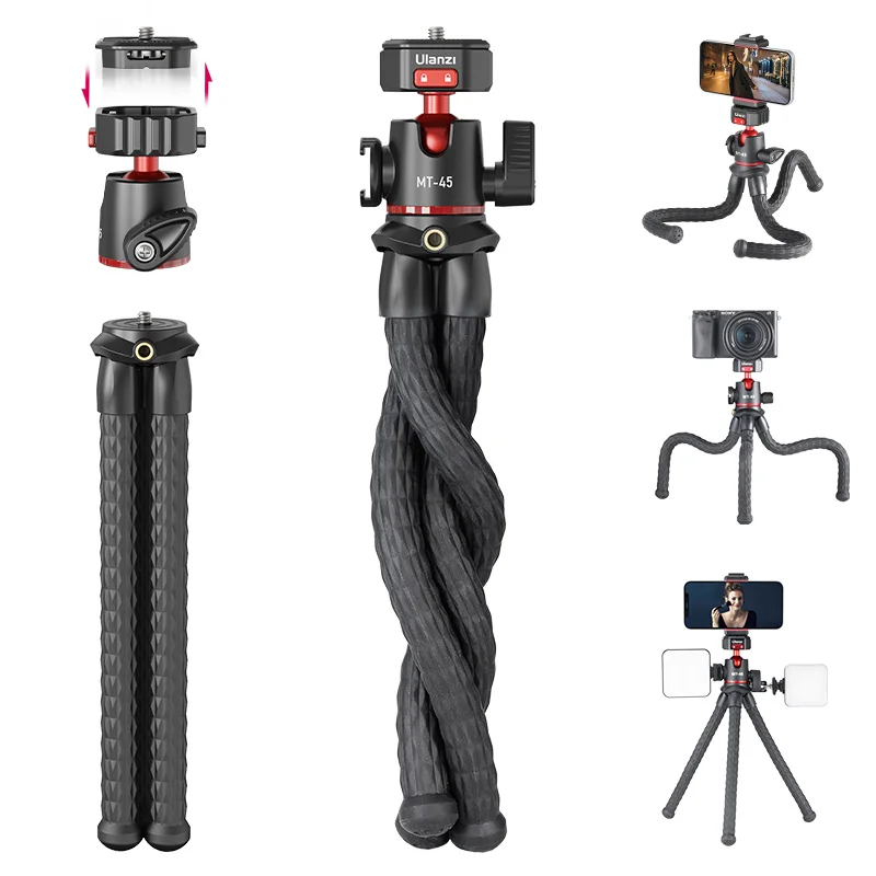 

ULANZI CLAW MT-45 Multi-functional Octopus Tripod Stand for Camera Vlogging, Black