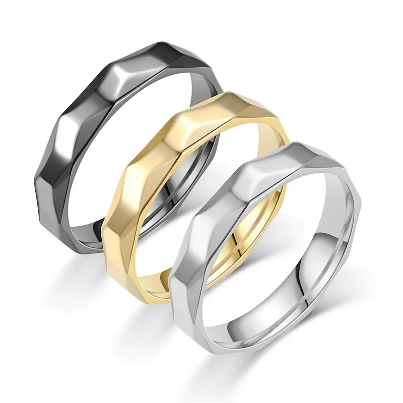 

OEM Anillos Acero Simple Jewelry Stainless Steel Minimalist Jewelry 18 K Gold Plated Rings For Women