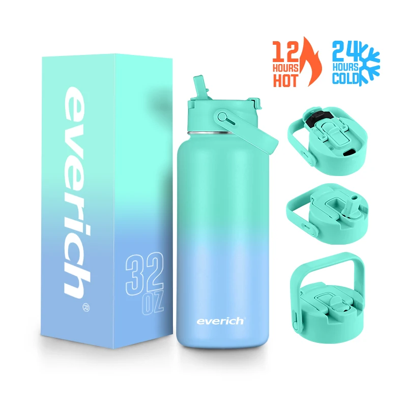 

32oz 40oz Stainless Steel Water Bottles Leak Proof Vacuum Insulated Water Bottle Thermos Flask Sport Water Bottle