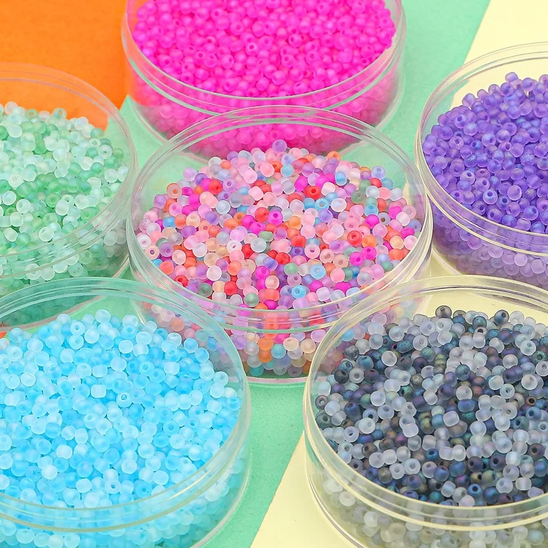 

JC Crystal Wholesale Mixed Color Round Beads Frosted Colors Glass Seed Beads