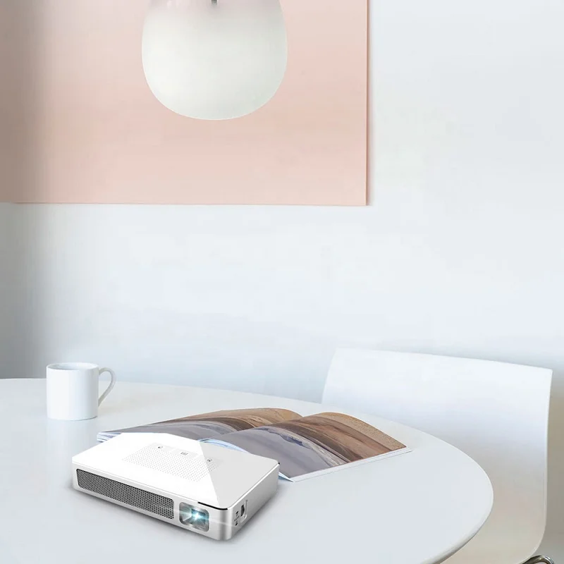 

2021 New Hot Short Throw Projector Movie Video DLP Mobile Phone Android Portable Projector HD LED Mini Projector, White black