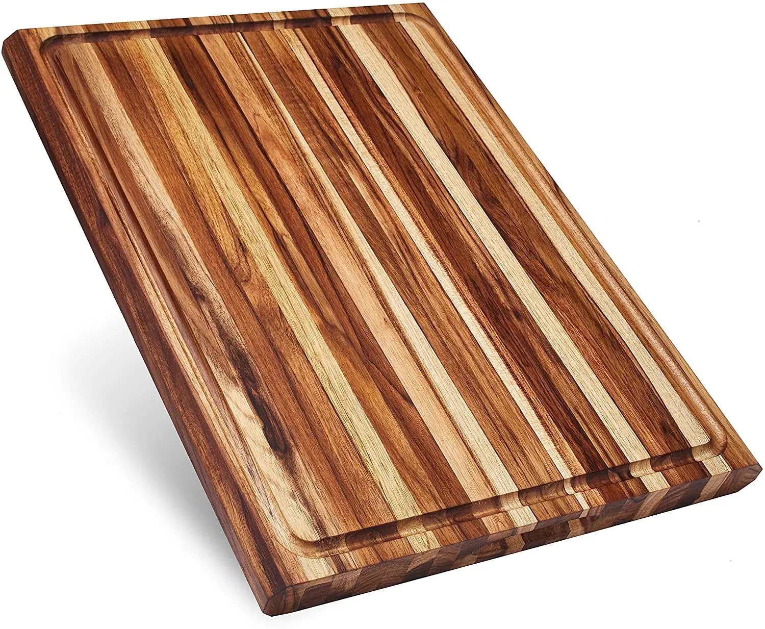 

XXL Thick Teak Wood Cutting Board with Juice Groove 23x17x1.5 in Large (Gift Box Included)