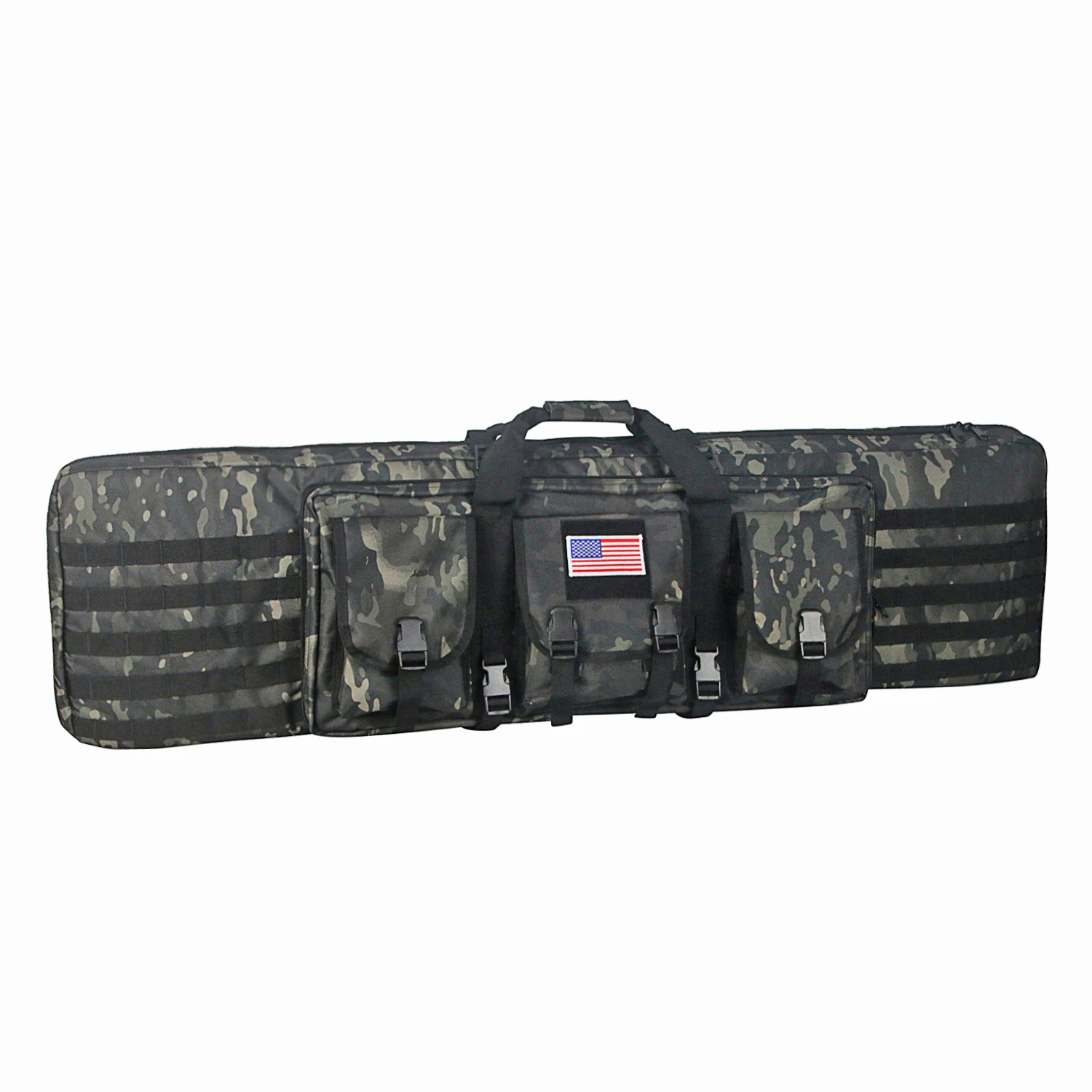 

US Inventory 48 inch soft shooting pack tactical hunting pack rifle bag and military gun bag, Camouflage black-gun bag