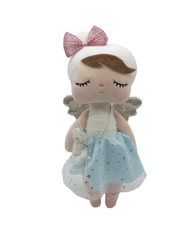 

Hot selling Metoo princess plush doll Angela Fairy Angel Collection-elegant shirts and sliver swan purse