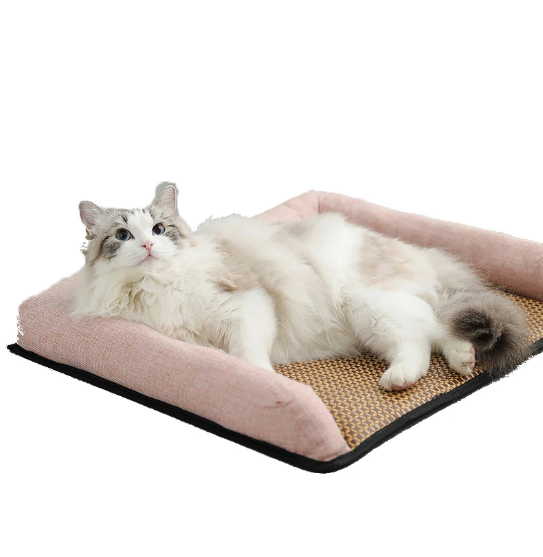 

Pet supplier soft summer Breathable cane dog sofa non slip bed cooling mat, Picture
