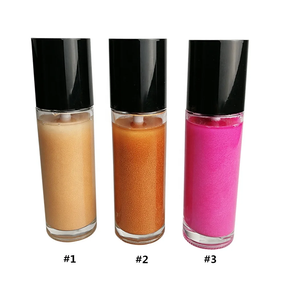 

make your own brand highlighter cosmetics high quality liquid face and body highlights spray