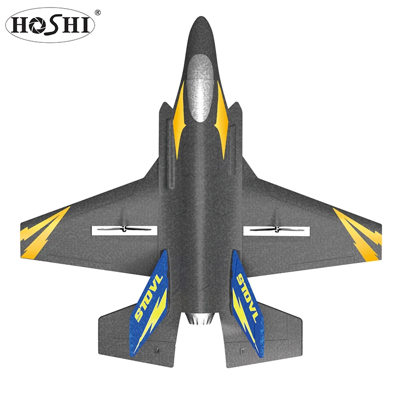

HOSHI KF605 Glider F35 F-35 simulation Airplane EDF Jet EPO RC Airplane Scale Modern Fighter Model Hobby Plane Aircraft, Black