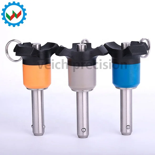 

Ball Lock Pin Plastic Handle Stainless Steel Body Quick Release Ball Lock Pins