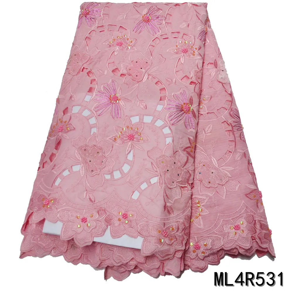 

Beautifical organza lace african bridal lace fabric pink organza lace fabric with sequin ML4R531, Can be customized