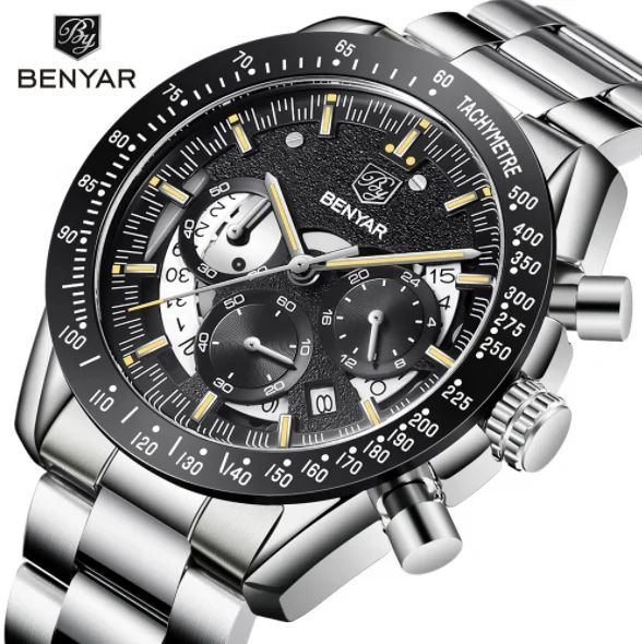 

BENYAR 5120 cross-border watch multi-function waterproof sports trend quartz watch men's watch, According to reality