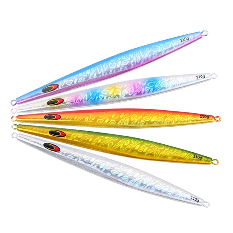 

OEM and On Stocks 2022 New Slow Metal Jig Fishing Lure Artificial Metal Spoon Hard Bait Jigging Bait For Sea Boat Fishing, 5 colors