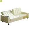 Top grain leather modern comfort lounge sofa bed for hotel sleeper use