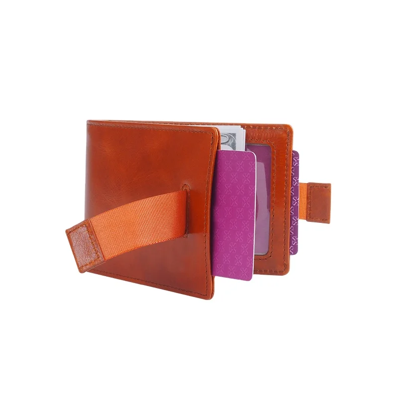 

Luxury money clip minimalist card holder slim RFID wallet for men