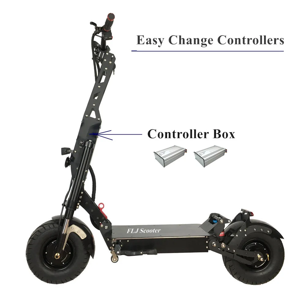 

FLJ 80Ah bigger brand battery 6000w dual motor 13inch powerful mobility scooter 60v with Led Acrylic Pedal for adult