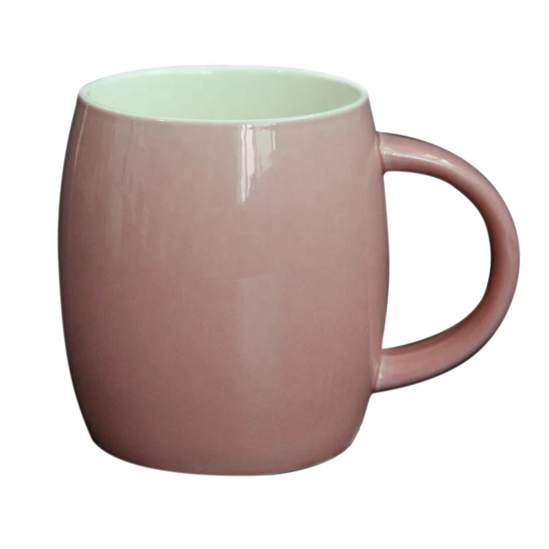 

Factory direct sell cheap price glossy pink matte pink ceramic porcelain drinkware water coffee cup