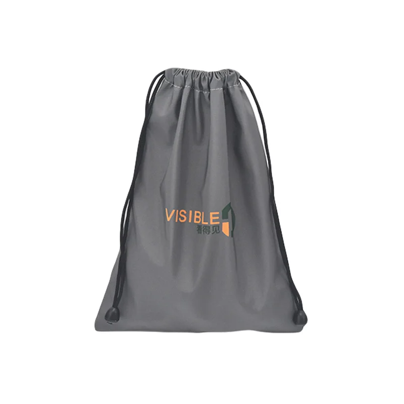 

Customized Gray Waterproof Drawstring Bag ,Nylon Drawstring Pouch, Natural