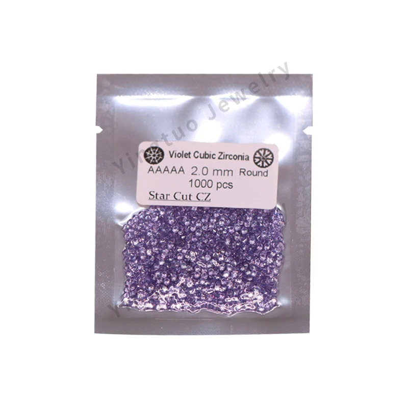 

1000pcs/Pack 5A Cubic Zirconia Diamond Round Cut Loose Gemstone Synthetic CZ