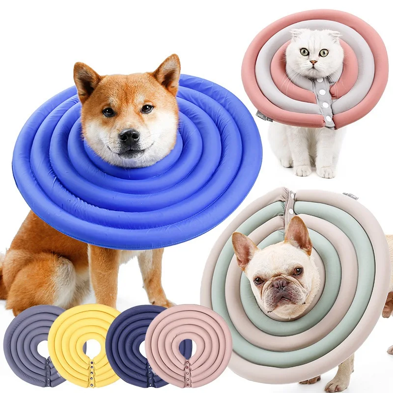 

Premium Quality Water-Resistant Nylon And EPE Foam Pet Dog Protective Collar Anti-lick Anti-bite Dog Pet Collar Cone, Multi colors