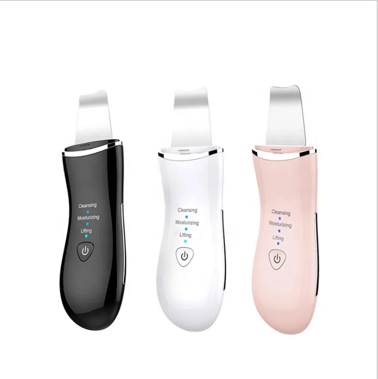 

skin Scrubber Facial Ultrasonic Skin Scrubber Electric Peeling Shovel Pore Cleaner Face Lifting Thermal Care Blackhead removal