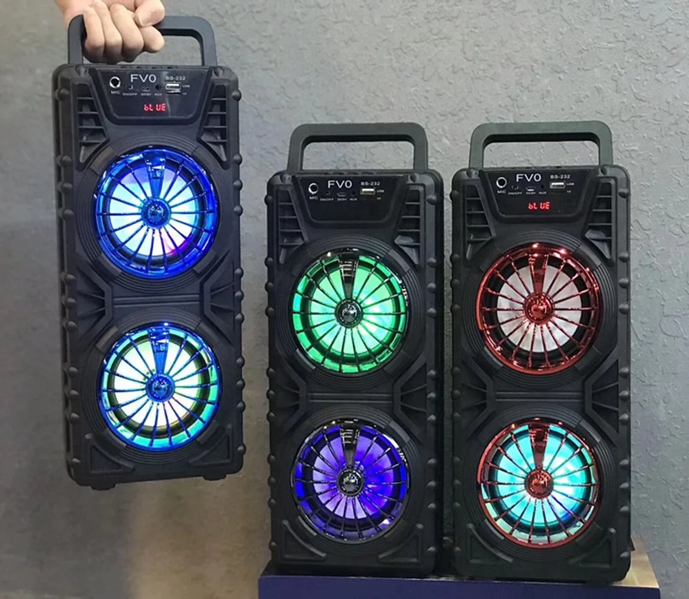 

New model 4 inch BT speaker large volume subwoofer speaker outdoor Karaoke trolley speaker