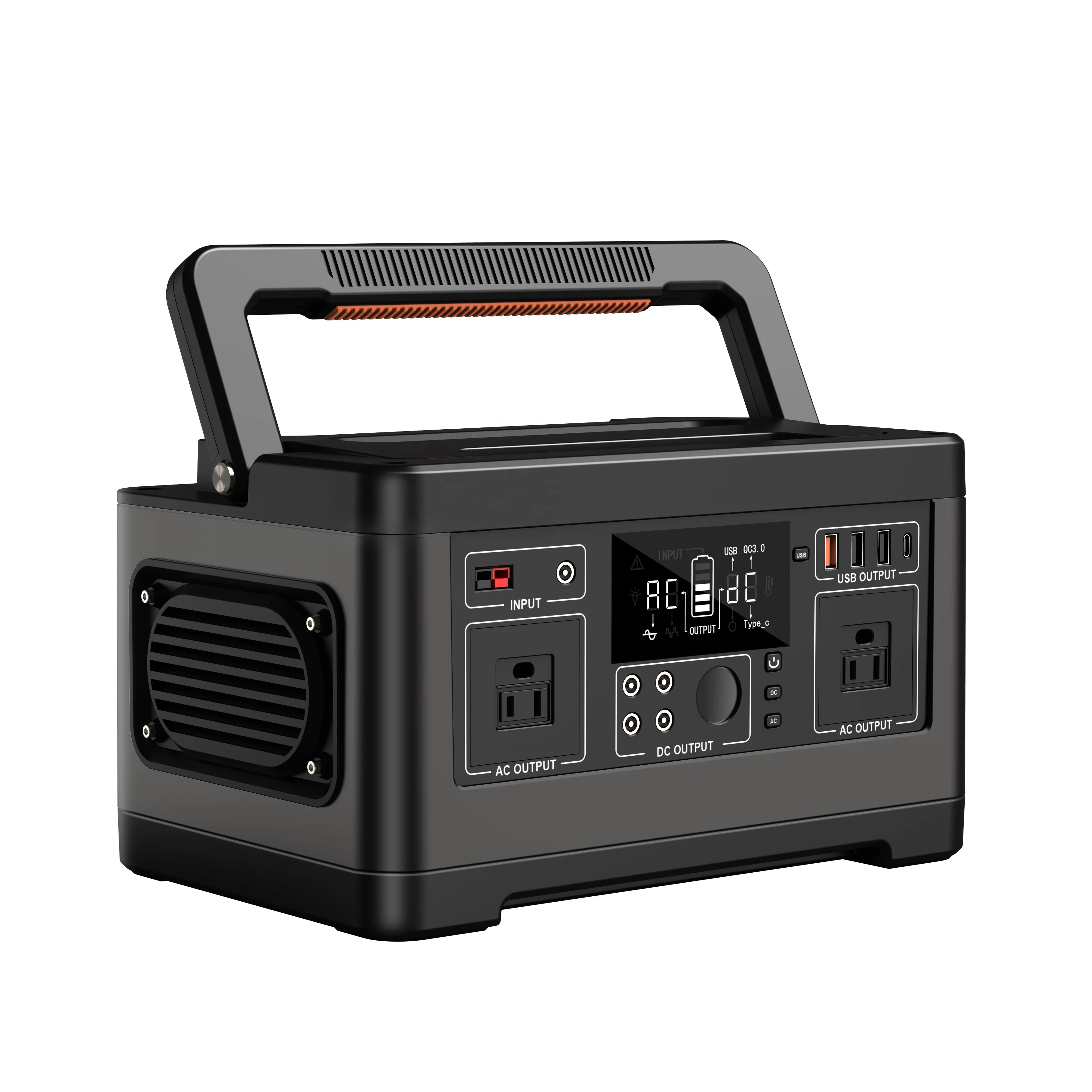 

Camping power with Lithium Ion Battery, 500Wh Portable power station for Camping, Home, Emergency