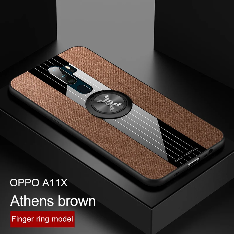 

for oppo a5 2020 back cover phone case Ring Holder Soft Frame Cloth Case for oppo a9 2020 mobile phone cover