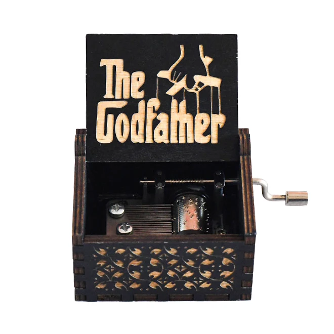 

Best selling customizable music wooden hand-cranked music box for gifts