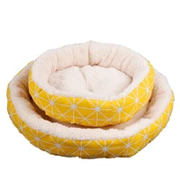 

Wholesale Berber Fleece Soft Canvas Round Small Dog Bed