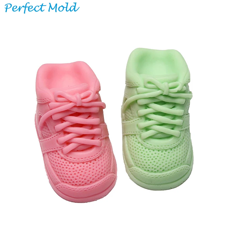 

113 3d sneaker shoe shape diy silicone candle mould trainer designer candle mold, Picture